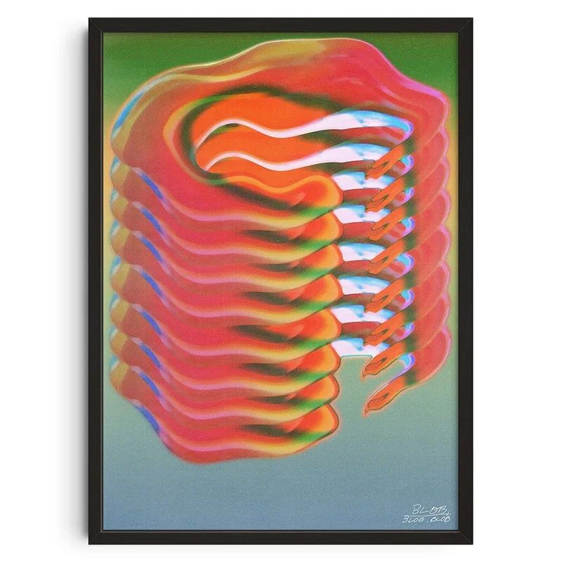 Mid Century Japanese Abstract Canvas Wall Art Prints