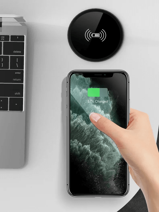 Embedded Fast Wireless Desk Charger Compact Inductive Charging Pad