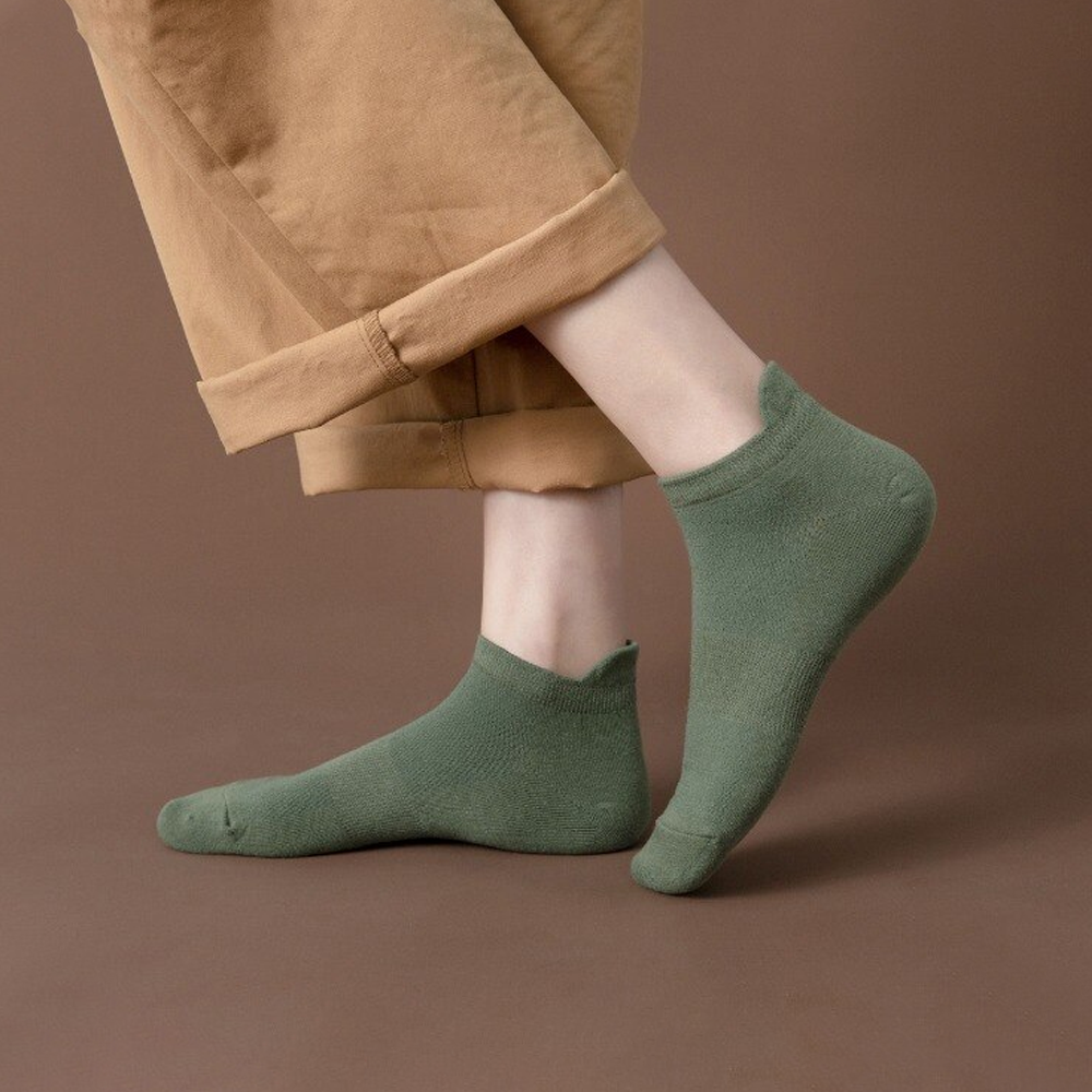 5 Pairs Plain Color Boat Socks