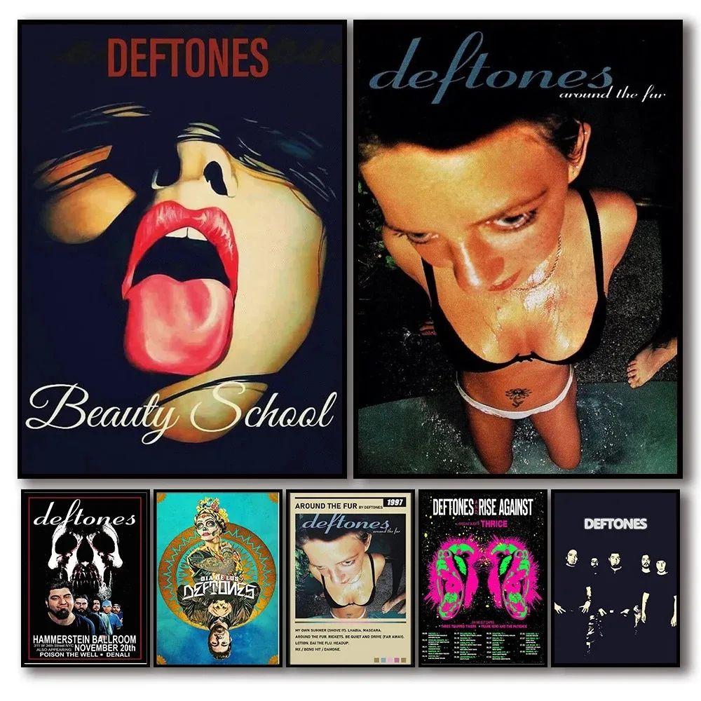 Deftones Around The Fur Poster Retro Rock Album Wall Art Canvas Decor
