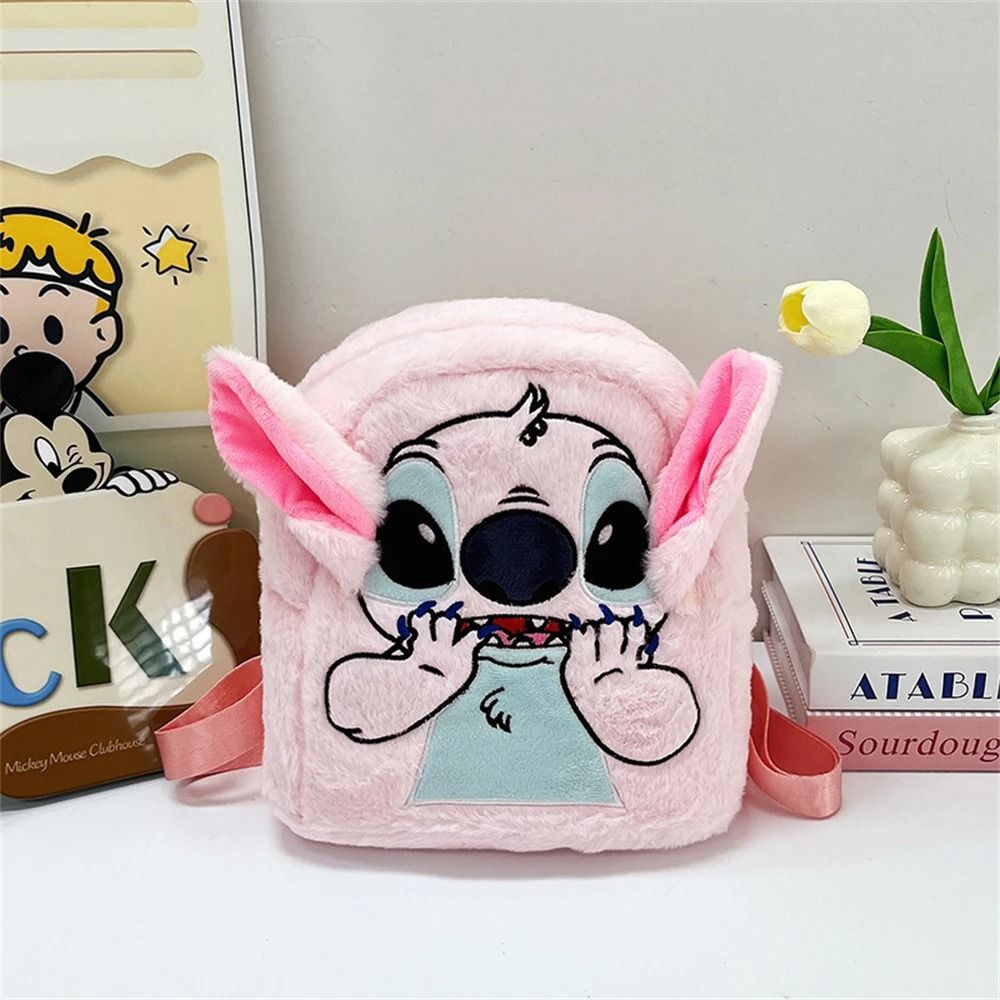 New Plush Blue Stitch Funny Cartoon Backpack Large Capacity Kindergarten Student Bag
