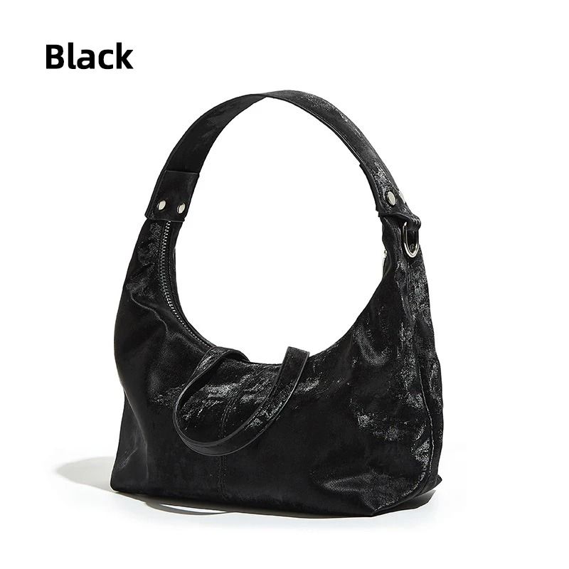 Neo-Chinese Style Jiaozi Bao Satin Underarm Handbag