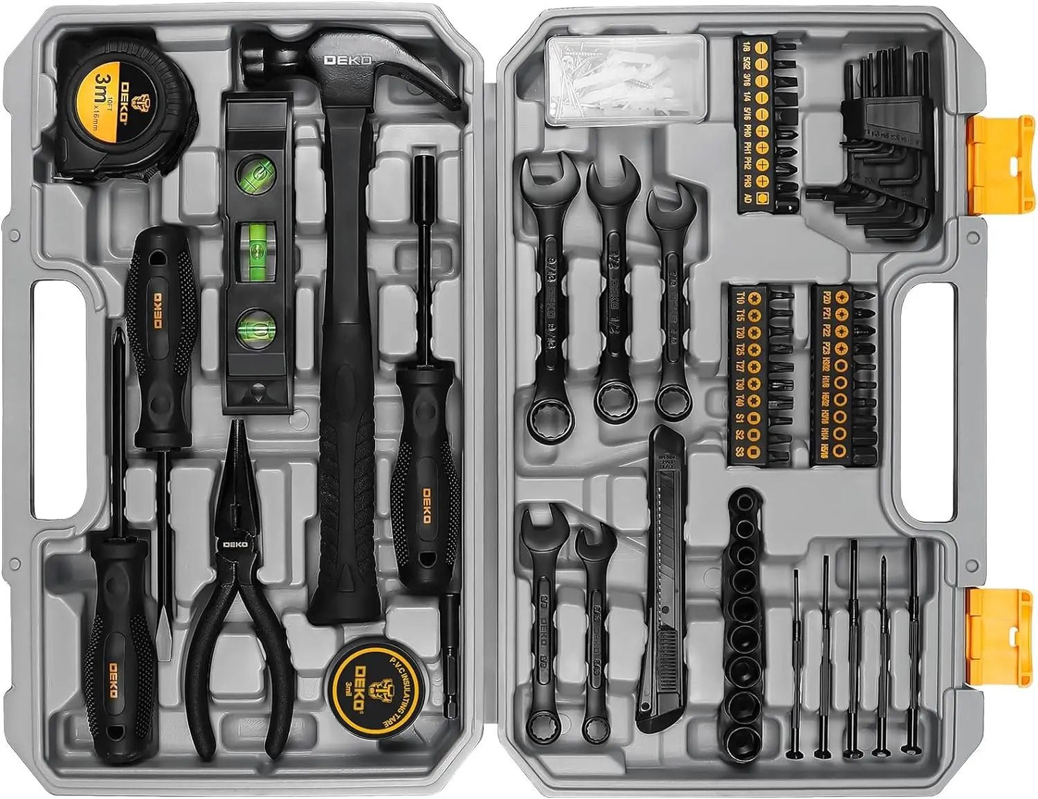 148-Piece Basic Hand Toolbox Set – Professional Home Repair & Maintenance Kit