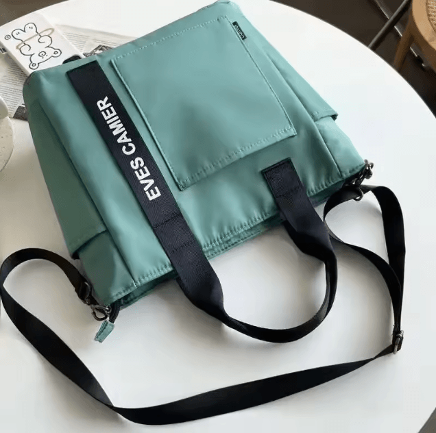 Casual Large Capacity Waterproof Tote Shoulder Bag Nylon Canvas Handbag