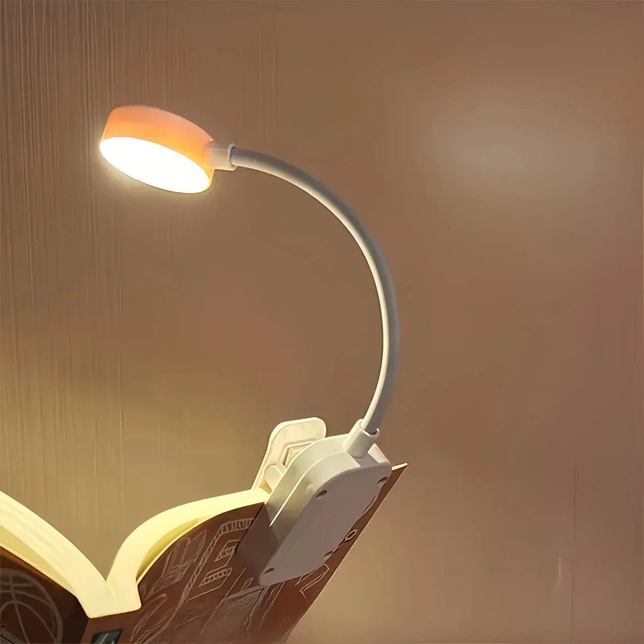 Portable LED Clip-On Reading Light – 3 Color Modes Adjustable Brightness Book Light Battery Powered