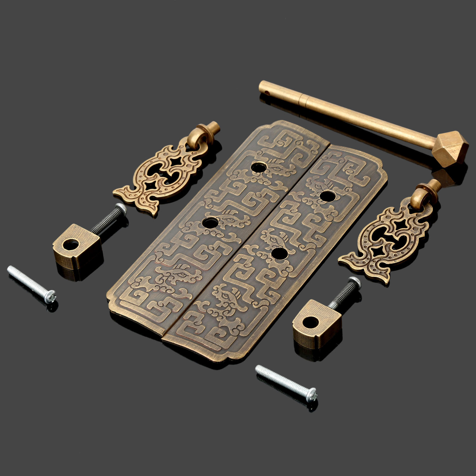 Antique Chinese Cabinet Lock Brass Cabinet Latch Pull