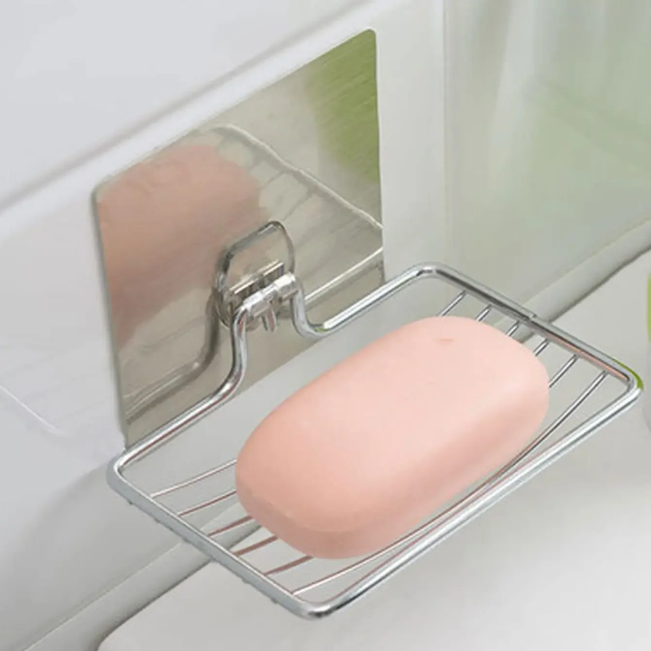 Stainless Steel Soap Rack – Wall Mounted Soap Storage Tray with Drainage, Simple Bathroom Organization