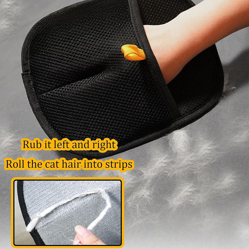 Reusable Pet Hair Removal Gloves Double-Sided Beauty Glove for Carpet and Fur Removal