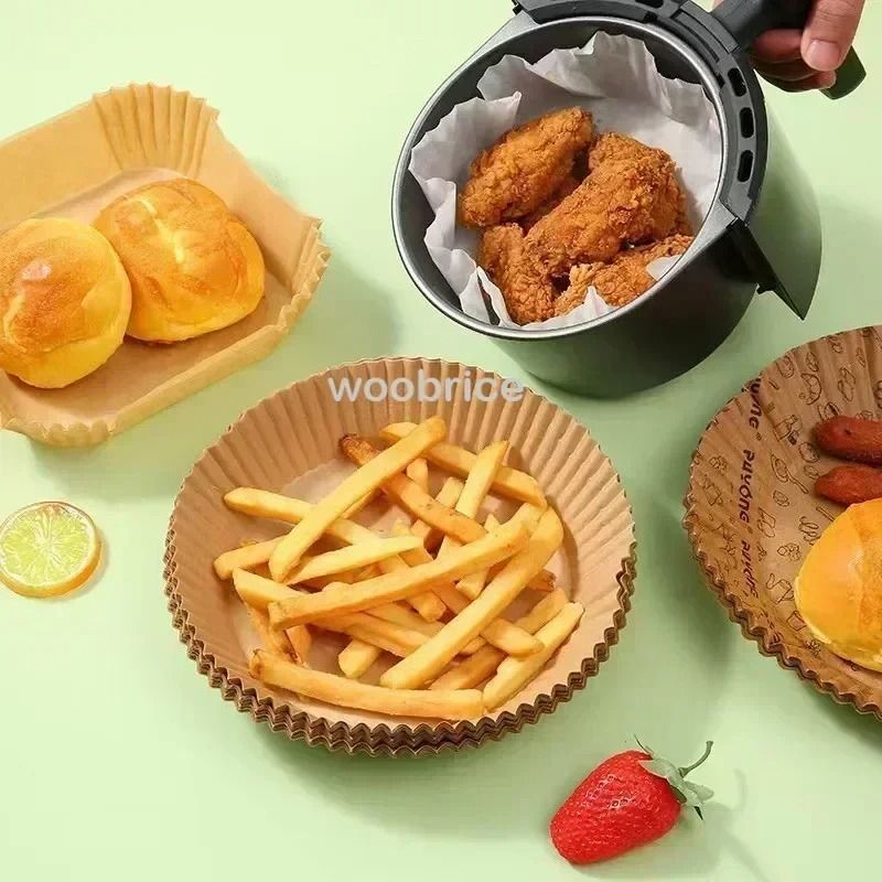 Air Fryer Disposable Liners Non Stick Parchment Paper 50pcs 100pcs Baking Sheets