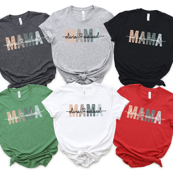 Mama Shirt Leopard Print Graphic Tee Trendy Mom Outfit Cute Everyday Gift