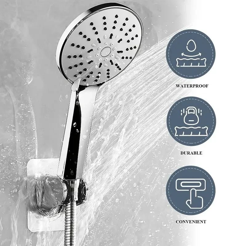 Universal Showerhead Holder Wall Mounted Punch Free Design
