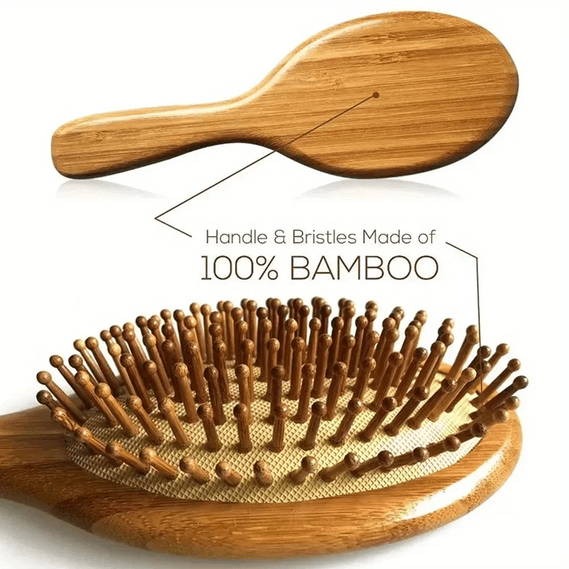 Bamboo Hair Comb Anti Static Wooden Detangling Scalp Massage Comb