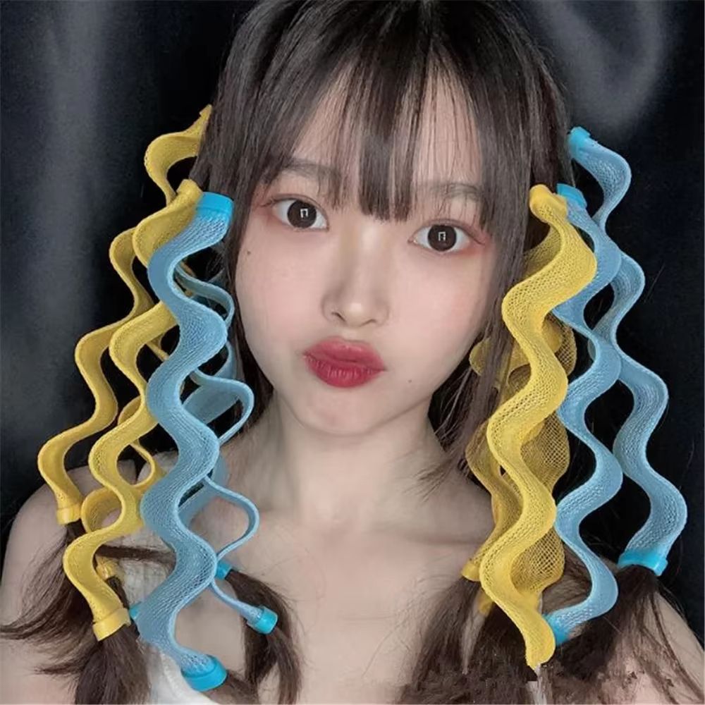 12 Piece Heatless Hair Curlers Soft Curling Rod Set