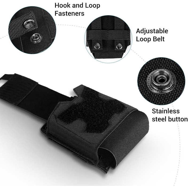 Tactical Molle Handcuff Holder Pouch  Quick Release Shackles Case for Vests