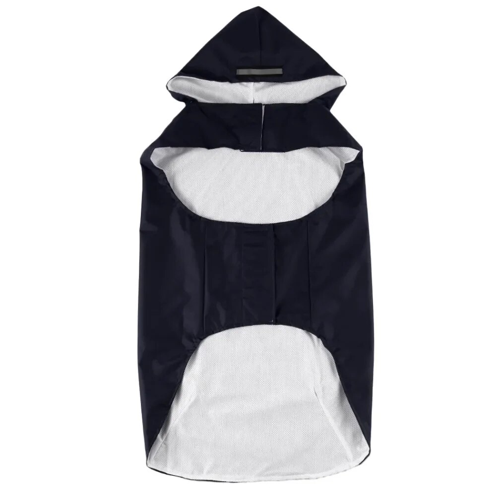 Durable Dog Raincoat with Hoodie & Reflective Stripe - Waterproof Pet JackeT