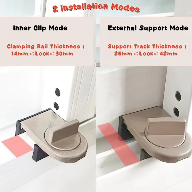 SecureHome 4-Pack Adjustable Sliding Window & Door Locks - Child Safety Window Stoppers