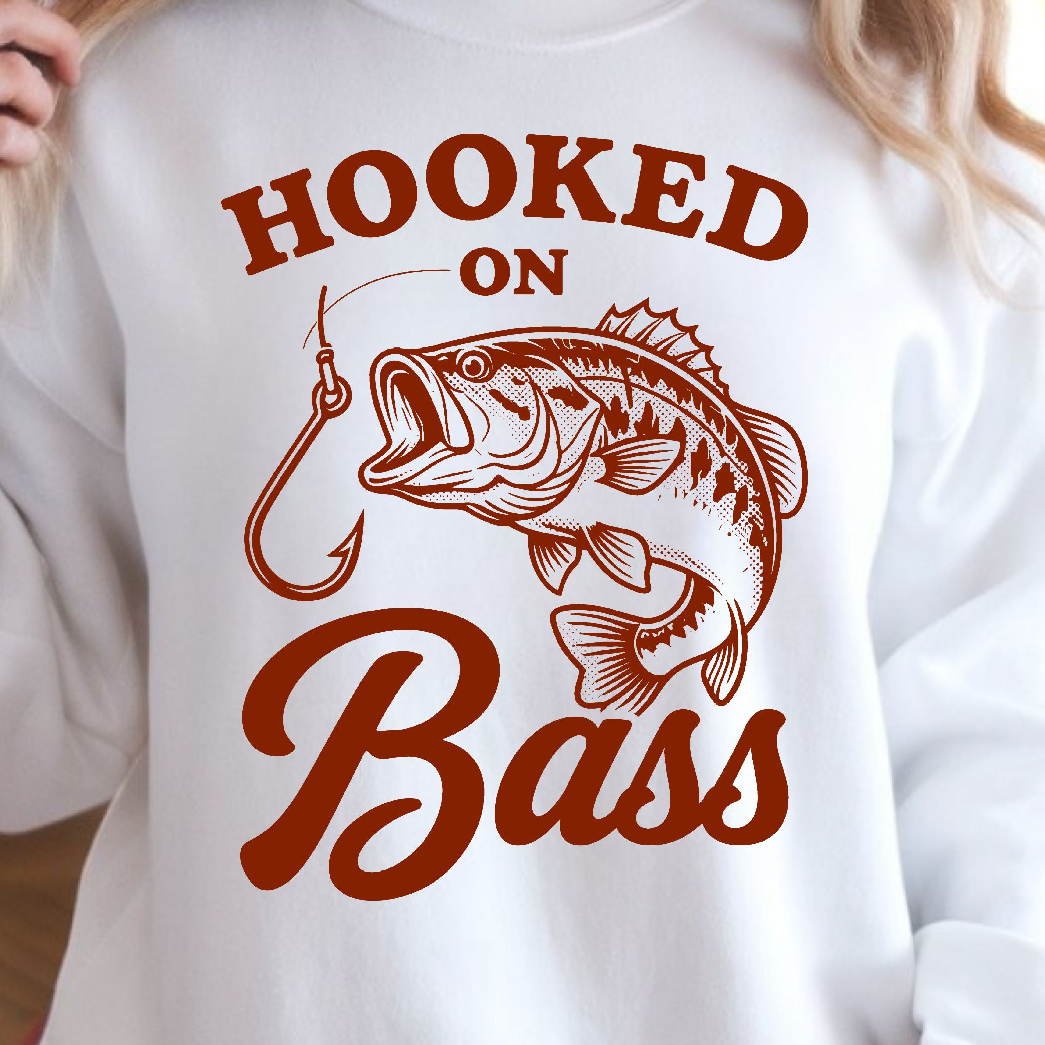 Hooked on Bass Shirt, Fishing Lover T-Shirt, Bass Fishing Tee