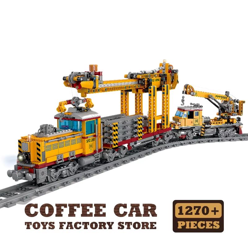 Technical City Power MOC Train Bricks Set with Railway Track and Locomotive