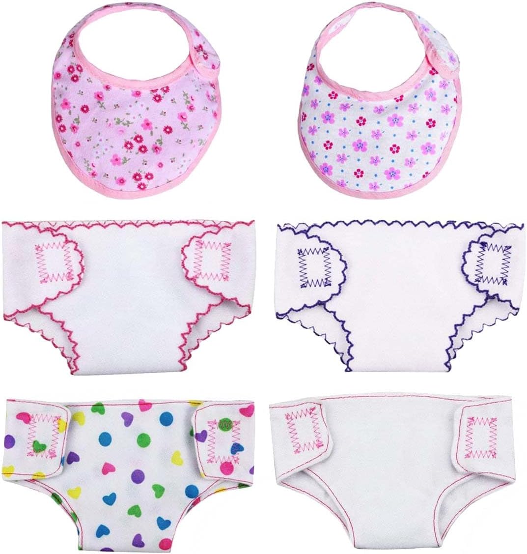 Reusable Baby Diapers Doll Underwear for Inch Dolls, Adjustable Diapers for Reborn Baby Girl