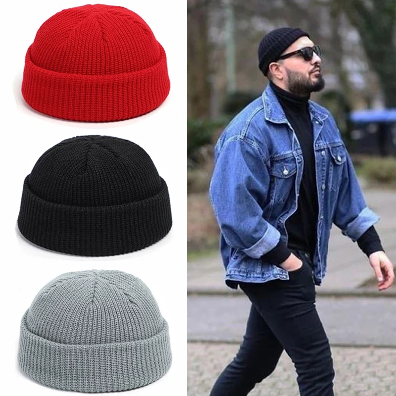 Knitted Hat, Brimless Cap, Winter Warm Beanies, Fashion Hip Hop Style for Men and Women