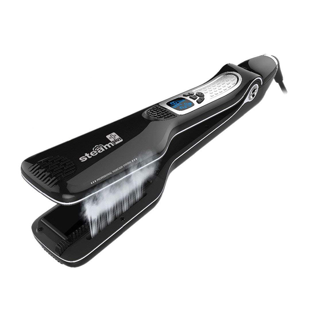 Steam Flat Iron Straightening Brush, Professional Hair Straightener, Ceramic Tourmaline Vapor Electric Hair Brushes
