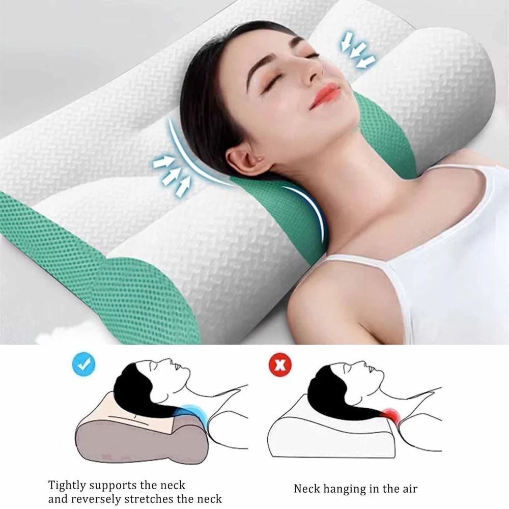 Cervical Memory Foam Pillow Ergonomic Support Goose Down Style