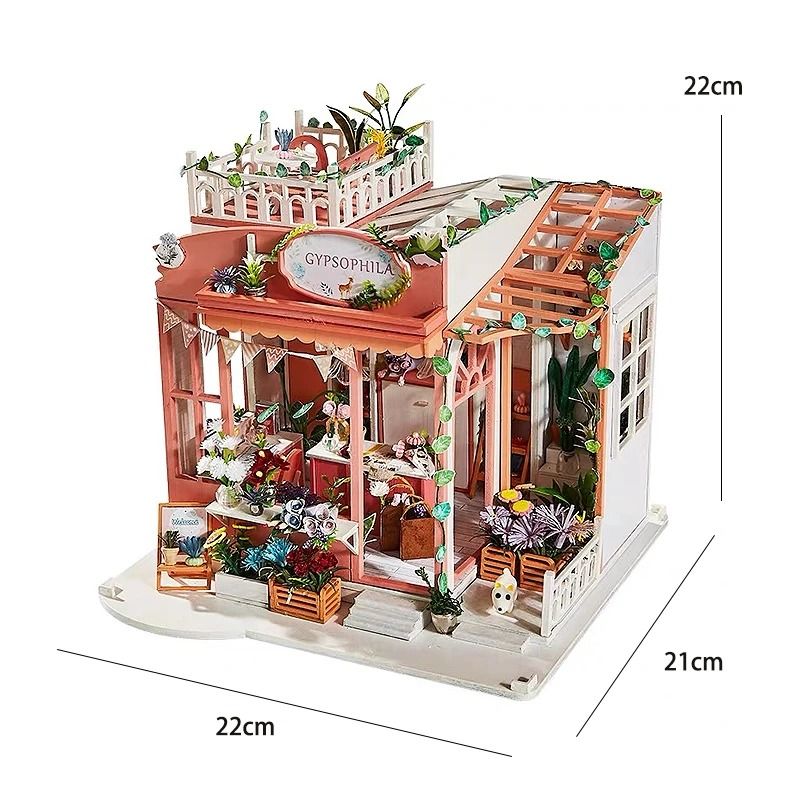 Mini Doll House Kit DIY Flower House