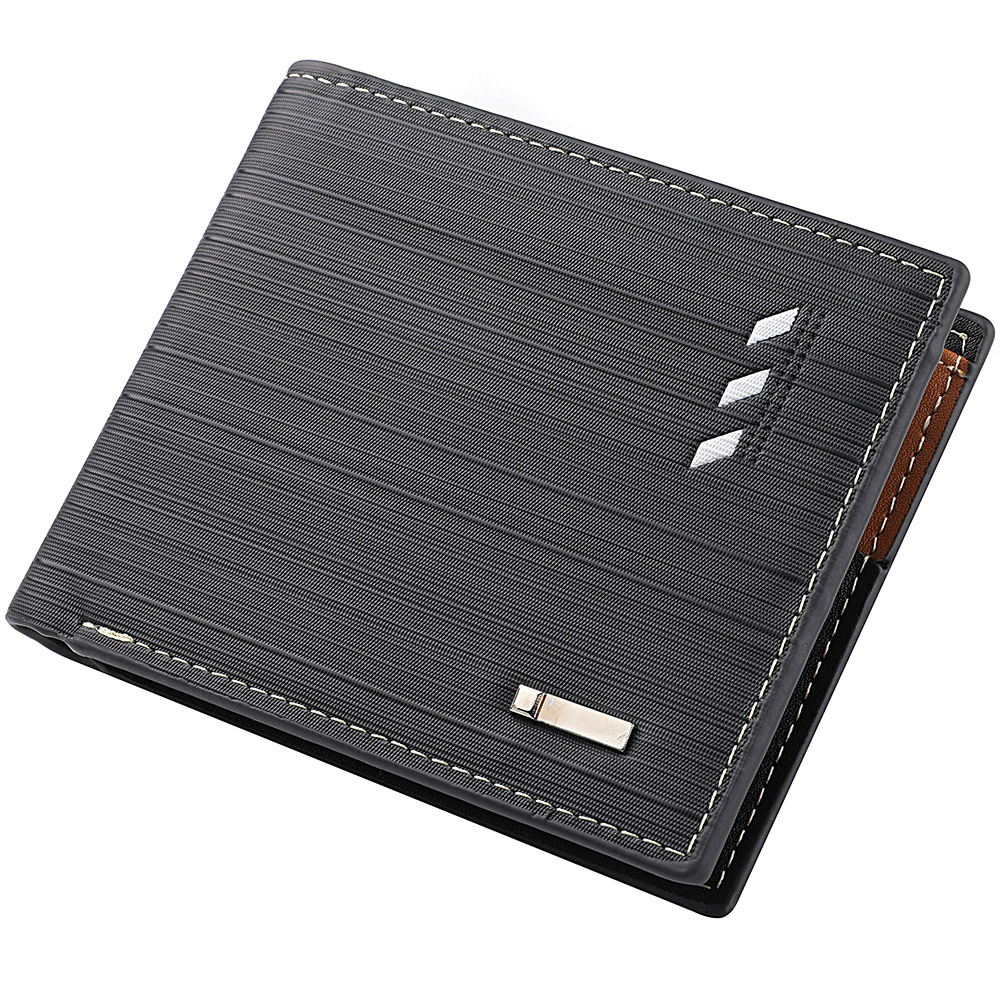 Men's Wallet, Casual Wallet for Men, Multi-slot Credit Card Holder, Short PU Leather Wallet
