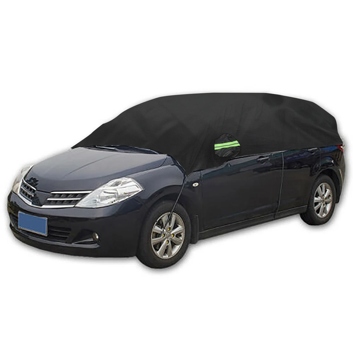 Universal Half Car Cover, Waterproof Car Sun Shade Cover, Sun UV, Snow, Dust, Rain Resistant, Durable Covers Car Care