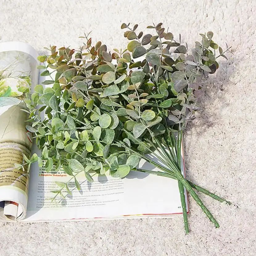 Artificial Eucalyptus Stems for Vase Decor, Wedding Centerpieces & Faux Greenery Arrangements