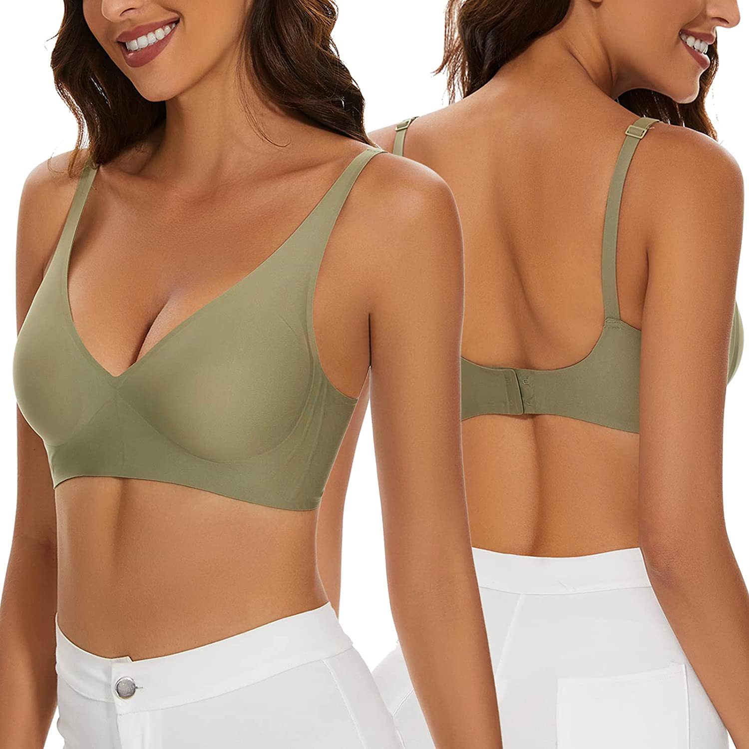 Sexy Seamless Bra Wire Free, Women Adjustable Wireless Brassiere, Female Push Up Padded Bralette Lingerie