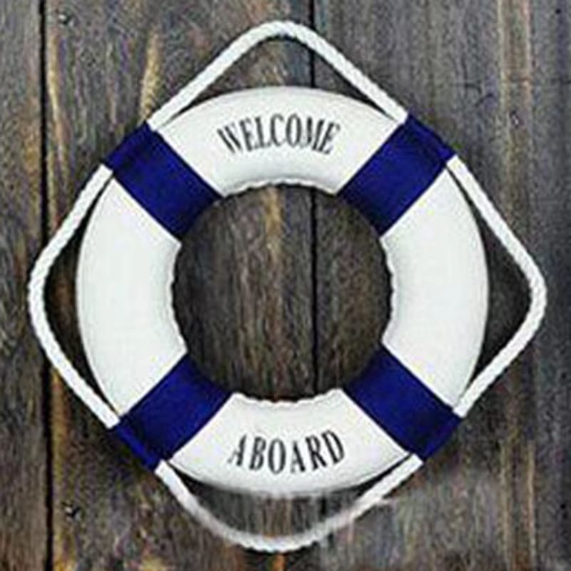 Mediterranean Lifebuoy Wall Decor Nautical Hanging Ornament