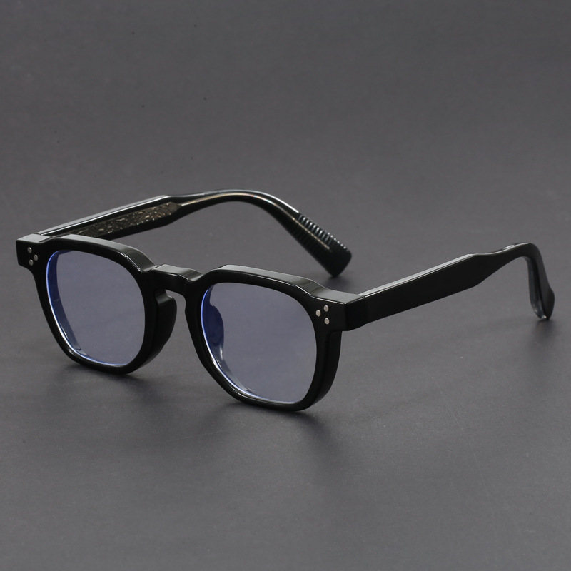 Retro Square Blue Light Blocking Glasses Thick Frame Anti Radiation Eyewear