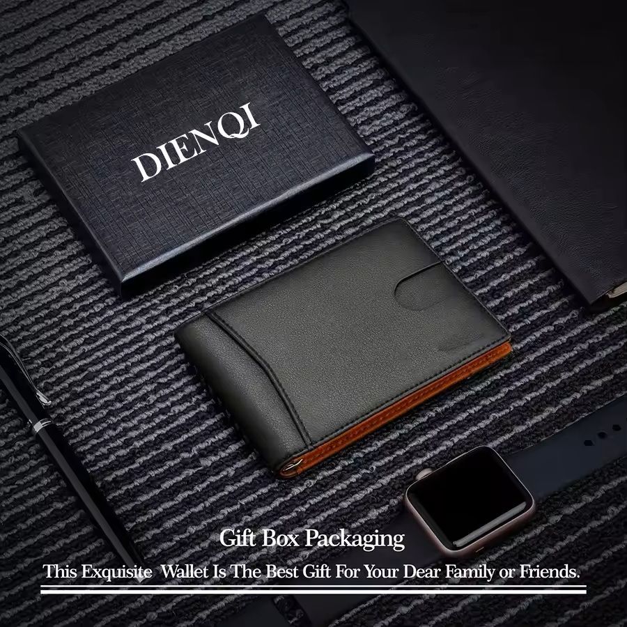 Slim RFID-Blocking Smart Wallet with Money Cli