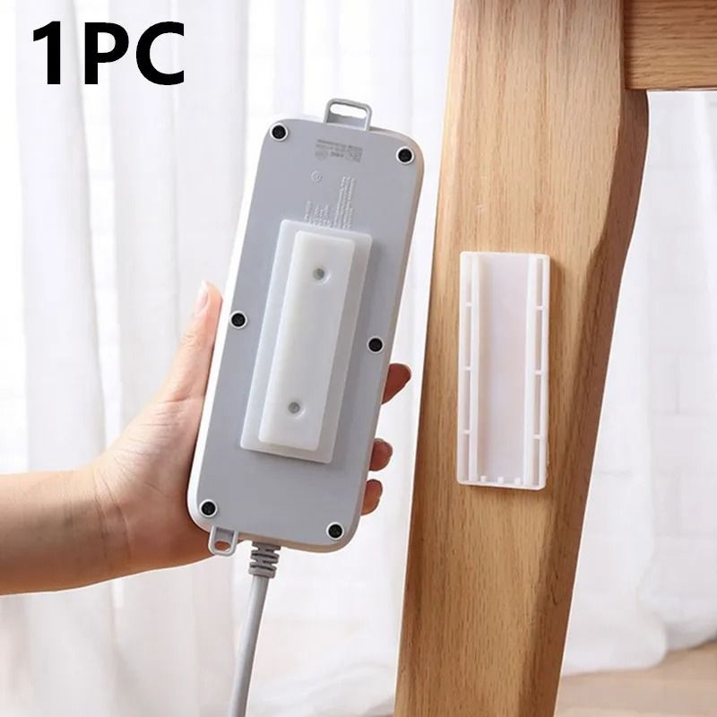 StrongHold Self Adhesive Power Strip Wall Holder and Cable Organizer Set