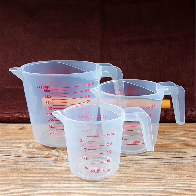 Baking Liquid Measuring Cups, PVC Scale Cup, Plastic Measuring Volume Beaker, Kitchen Baking Tools