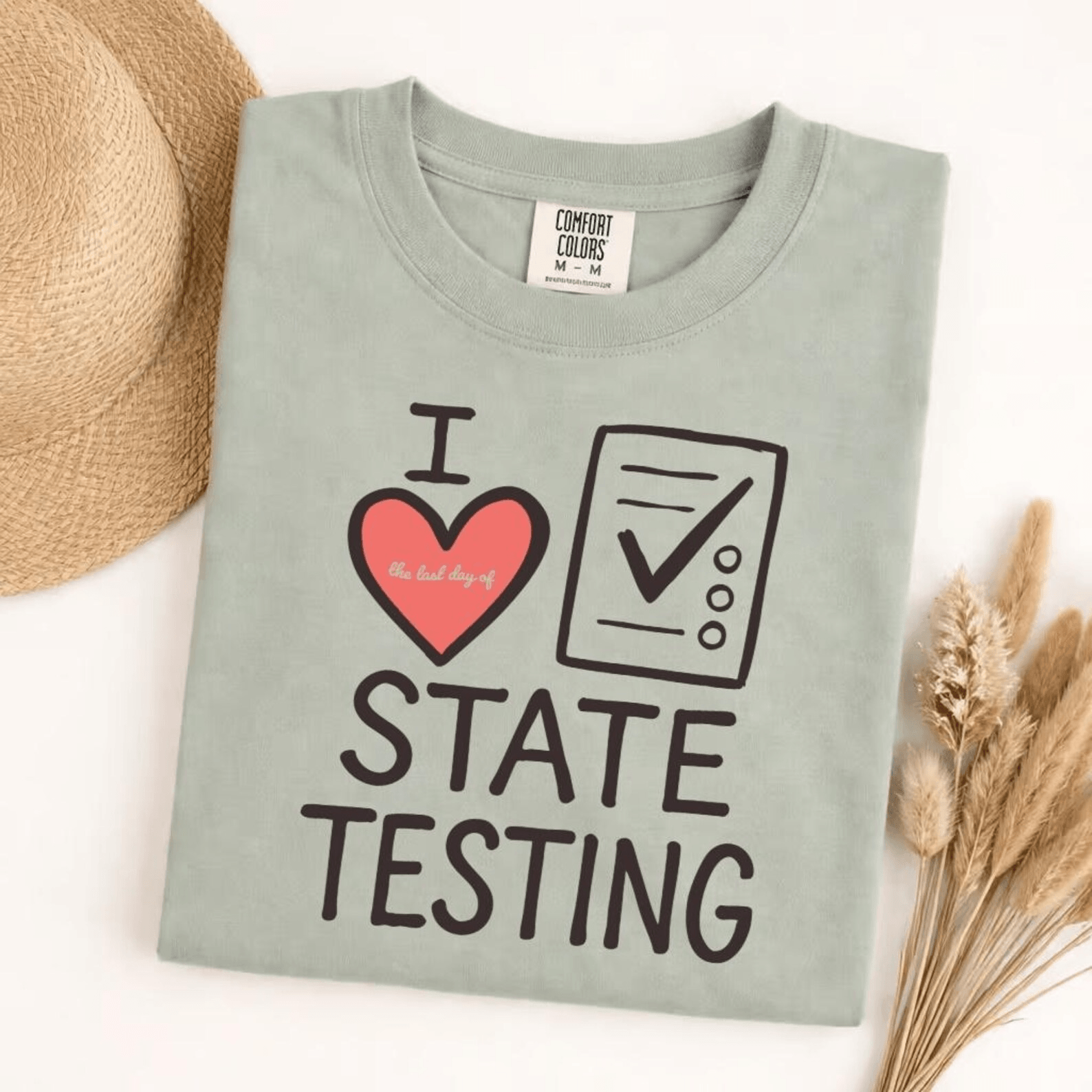 Funny Testing Day Teacher Shirt Comfort Colors Exam Humor Teacher Gift Tee