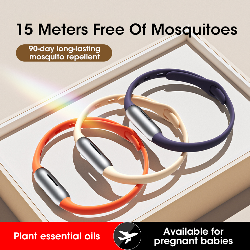 Insect Bug Wristband, Mosquito Repellent Bracelet, Portable Outdoor Travel, Natural Plant Essential Oil, Safe Effective