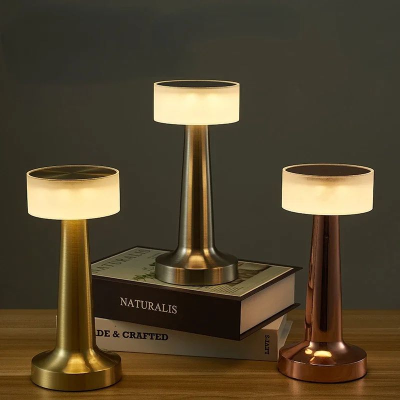 Rechargeable LED Bar Table Lamp – Gold Touch Dimmable Wireless Night Light