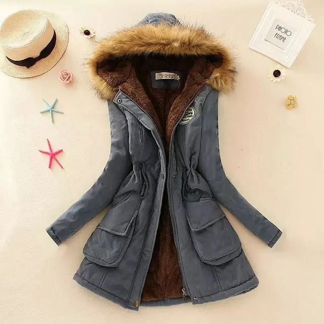 Womens Cotton Padded Hooded Winter Jacket