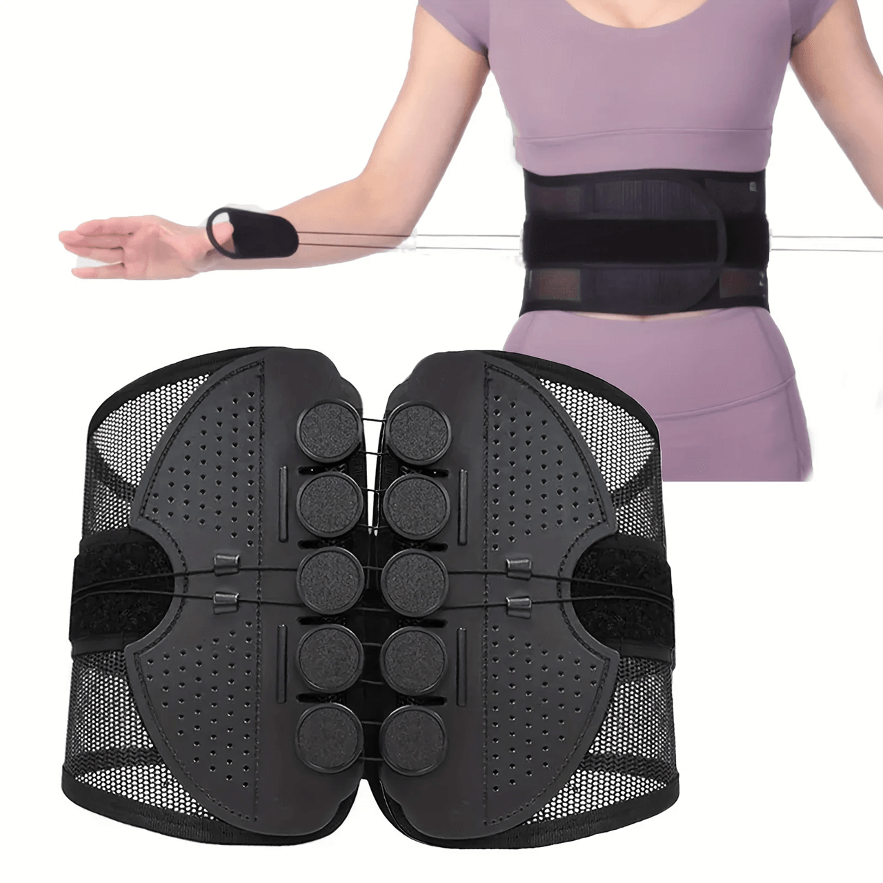 AirFlex Adjustable Sports Waist Support Belt – Breathable Mesh Back Brace for Fitness, Hiking & Everyday Comfort