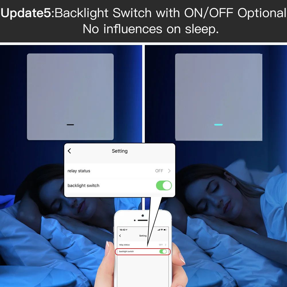 Smart Light Switch Tuya No Neutral Wire Required, 2/3-Way Multi-Control, Compatible with Smart Life App, Google Home