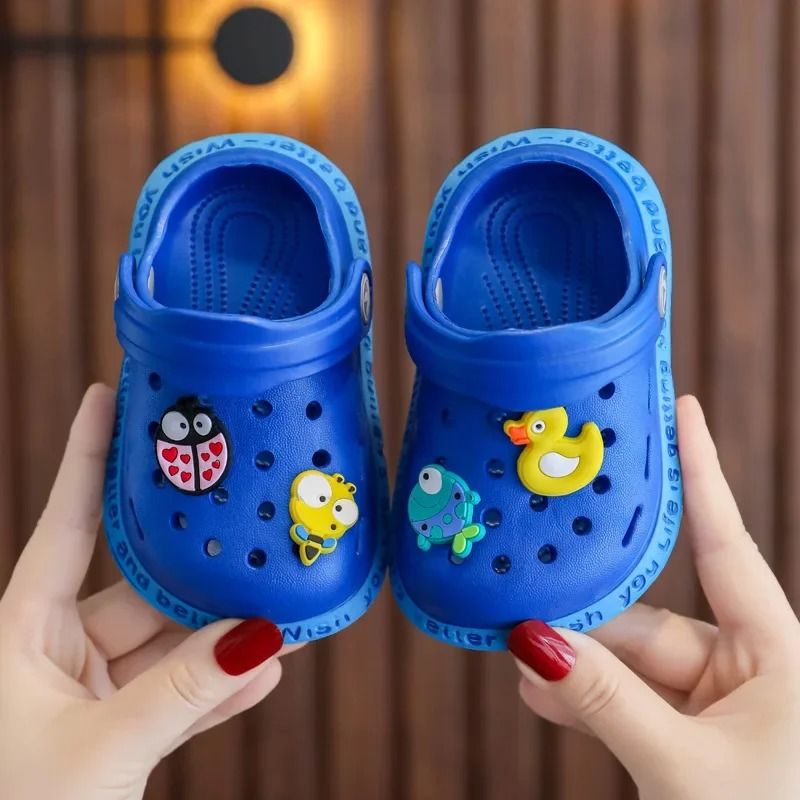 Summer Children Garden Slippers Boys and Girls Beach Sandal Lightweight Breathable Cute Cartoon Slip Baby Slippers