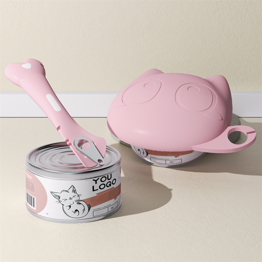 Multifunctional Pet Wet Food Feeding Scoop, Silicone Cat Food Can Lid and Spoon Set, Can Opener for Sealed Storage