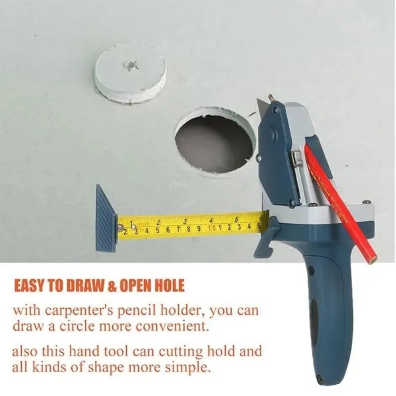 Professional Hand Tools Plasterboard Edger with 5M Tape Measure, Drywall Cutting Carpentry Tool & Gypsum Board Cutter