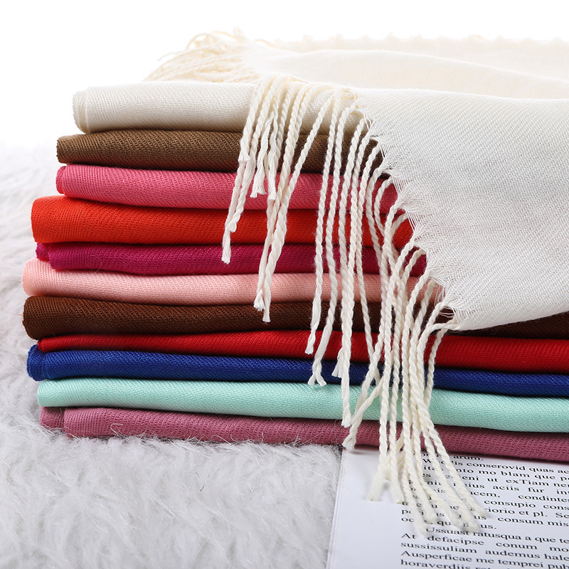 Men's Pashmina Shawls Wraps, Women Cashmere Scarf, Warm Tassels Scarves Female Foulard
