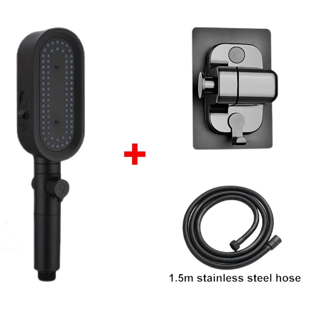 3 Modes Powerful Handheld Shower Head Anti-Clogging and Anti-Limescale Flexible Bath Head