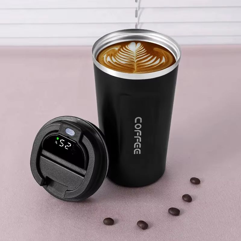 15.22fl oz Smart Display Thermos Bottle – Stainless Steel Vacuum Thermal Mug