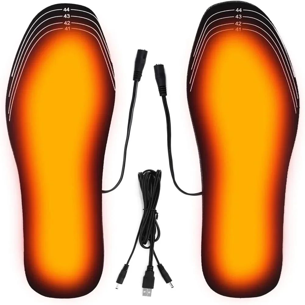 USB Heated Shoe Insoles Electric Foot Warming Pad Feet Warmer Heating Insole Winter Outdoor Sports Warm Insoles