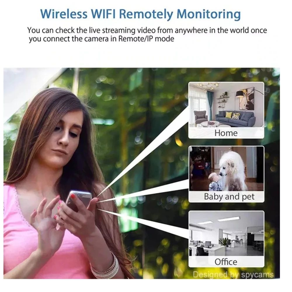 X5 Mini Camera HD 1080P WiFi Compact Wireless Security Cam with Night Vision & Loop Recording – Ideal for Home, Office